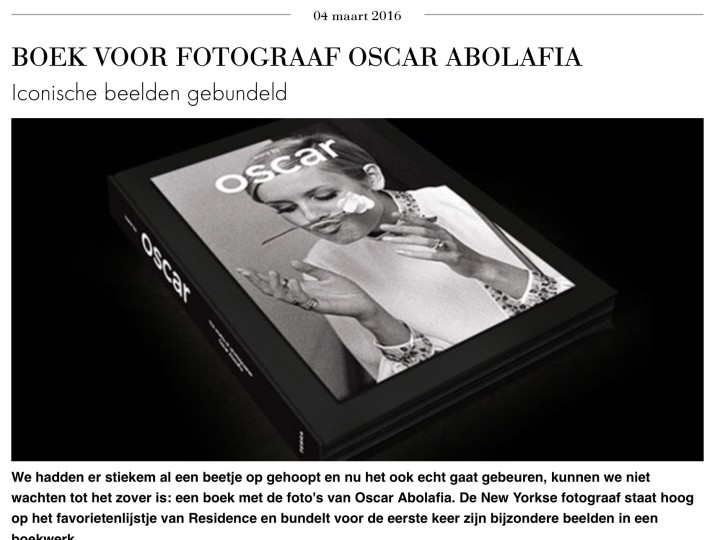 ‘icons by Oscar’ in Residence magazine